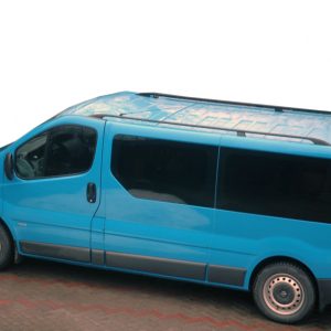 Рейлінги Чорні Коротка база, Пласт. ніжки на Nissan Primastar 2002-2014рр.