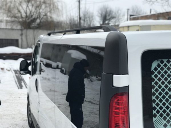 Рейлінги Чорні Довга, пластикові ніжки на Opel Vivaro 2001-2015 рр.