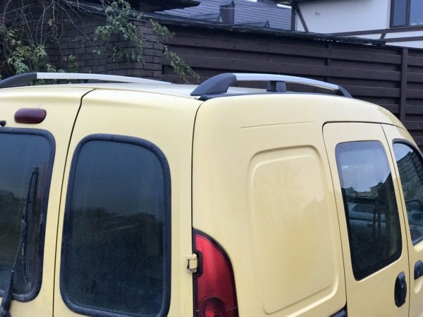 Рейлінги Хром Стандартна база, Пластикові ніжки на Renault Kangoo 1998-2008 рр.