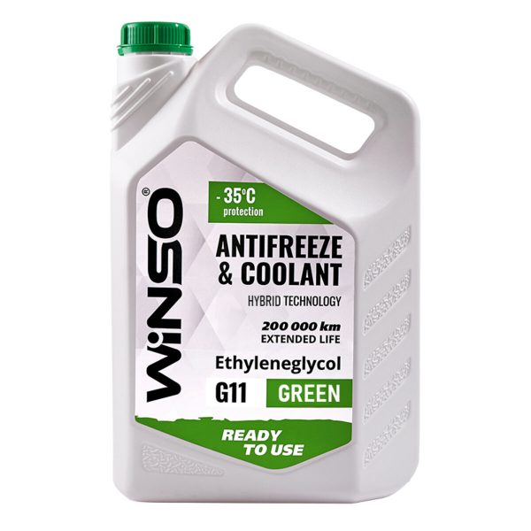 Антифриз Winso Antifreeze & Coolant Green -35°C (зелений) G11, 4,1кг