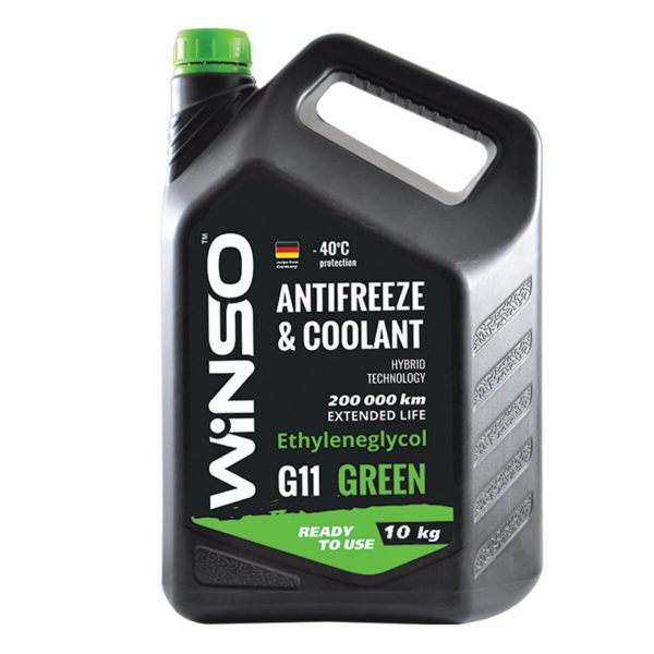 Антифриз Winso Antifreeze & Coolant Green -40°C (зелений) G11, 10кг