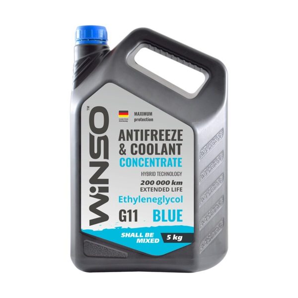 Антифриз Winso Antifreeze & Coolant Blue (голубий) концентрат G11, 5кг