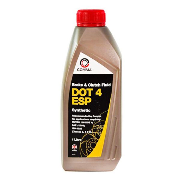 Гальмівна рідина Comma DOT 4 ESP BRAKE FLUID 1л