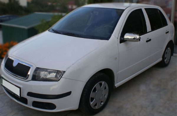 Накладки на дзеркала Skoda Fabia з 2006 року (2 шт нерж.)