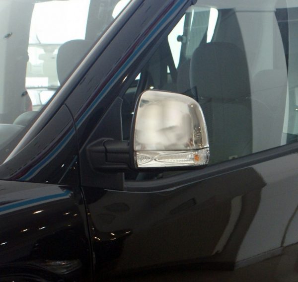 Накладки на дзеркала Fiat Doblo II 2010-2022 (2 шт нерж)