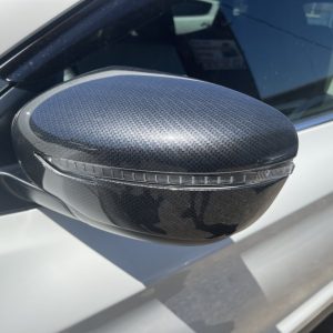 Накладки на дзеркала Nissan X-trail T32/Rogue 2014-2021 під карбон (2 шт. Пласт.)