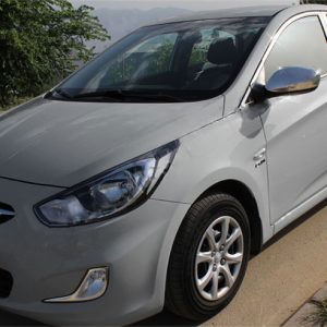 Накладки на дзеркала Hyundai Accent Solaris 2011-2017 без вирізу під поворот (2 шт)